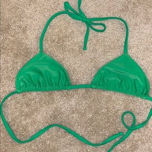 Beach Riot Neon Green triangle bikini top